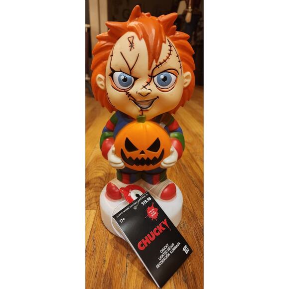 Gemmy Chucky Blow Mold 12" Halloween Decor Childs Play Universal Studios Lighted - Picture 1 of 9